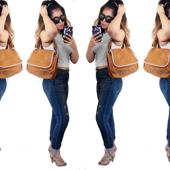 Stuart weitzman collection distressed leather bag - Picture 2 of 8